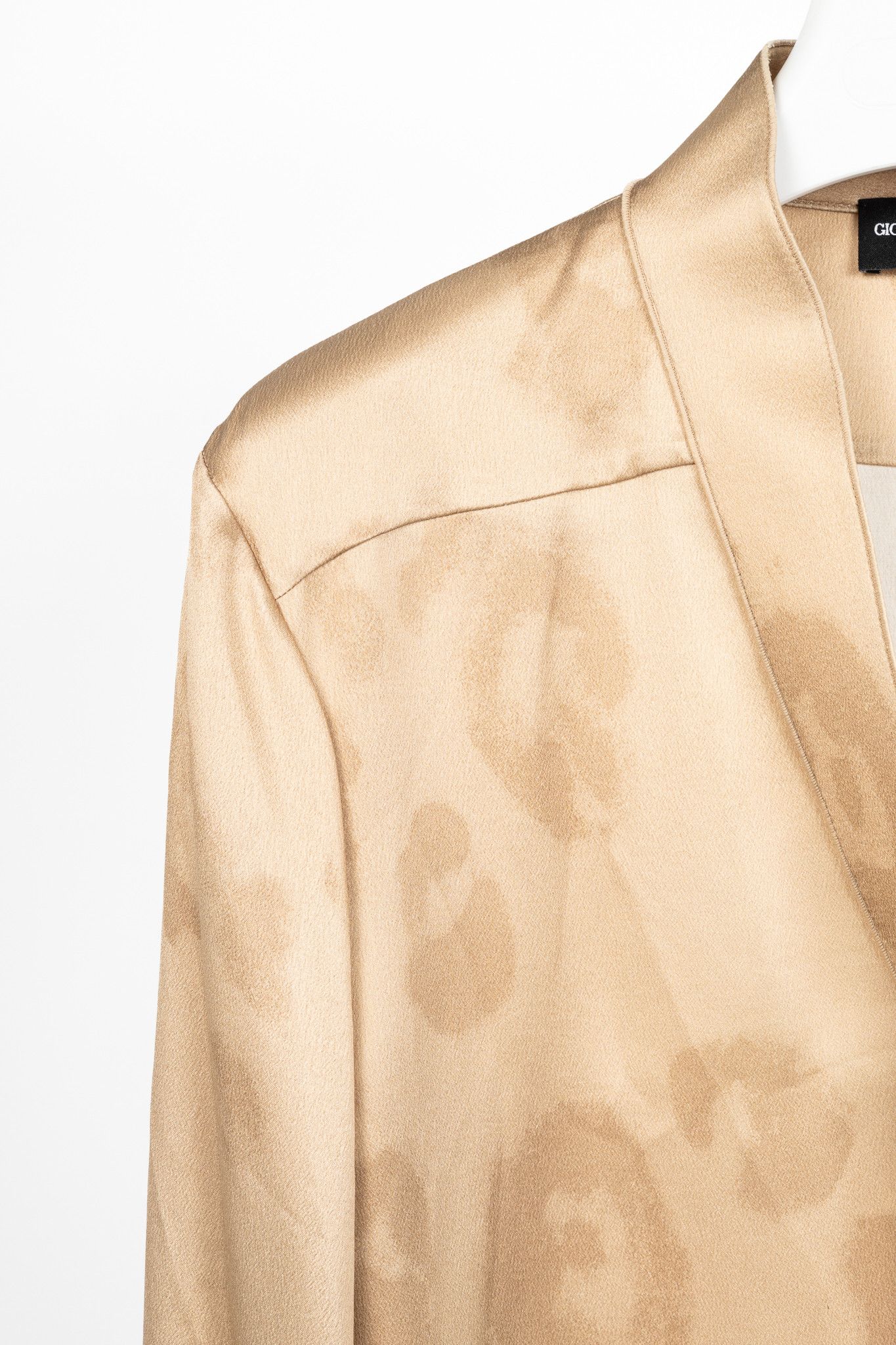 Giorgio Armani Giorgio Armani AW24 Gold Leopard Silk Long-Sleeve Shirt Size XL / US 12-14 / IT 48-50 - 5 Thumbnail