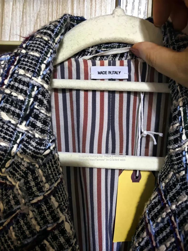 Thom Browne Thom Browne Multi Wool Silk Striped Plaid Fitted Blazer Size Size L / US 10 / IT 46 - 3 Thumbnail