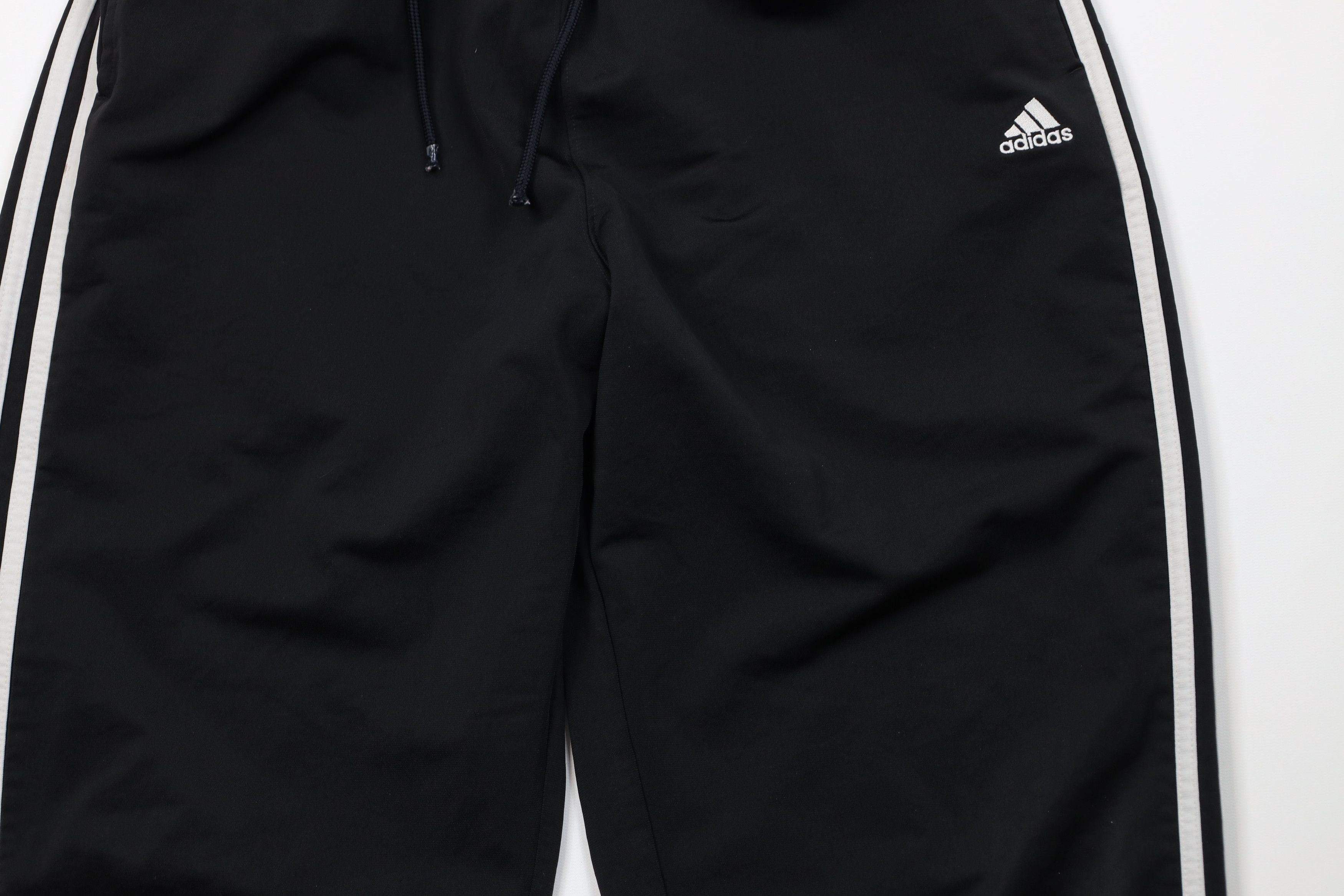 Adidas Vintage Y2K Adidas Striped Wide Leg Sweatpants Pants Black Size US 34 / EU 50 - 3 Thumbnail