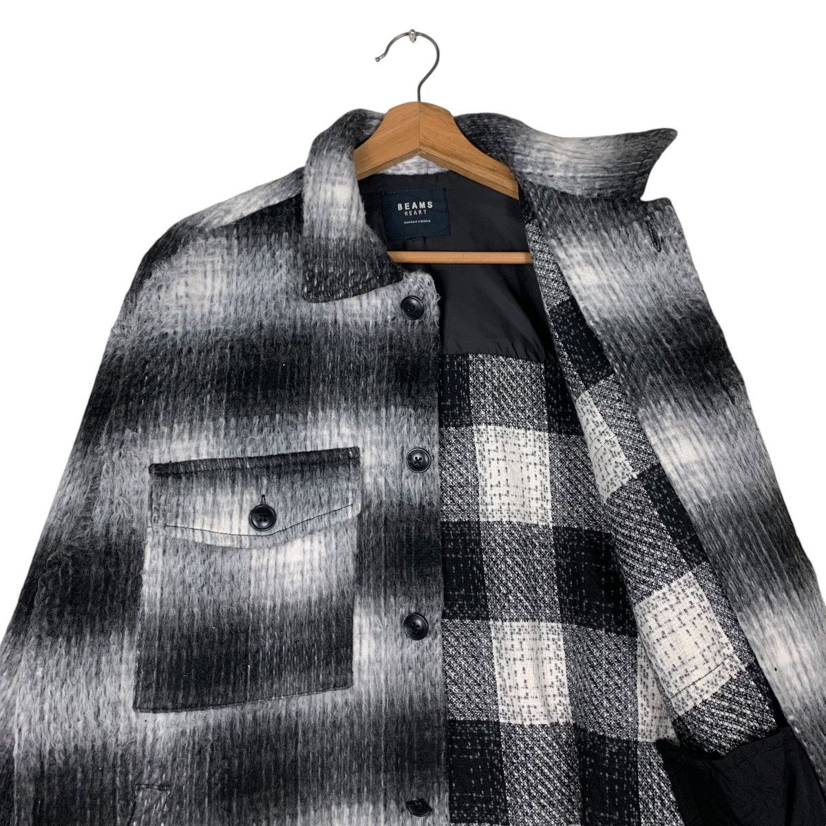 Beams Plus BEAMS HEART Shadow Plaid Flannel #1422-C64 Size US M / EU 48-50 / 2 - 10 Thumbnail