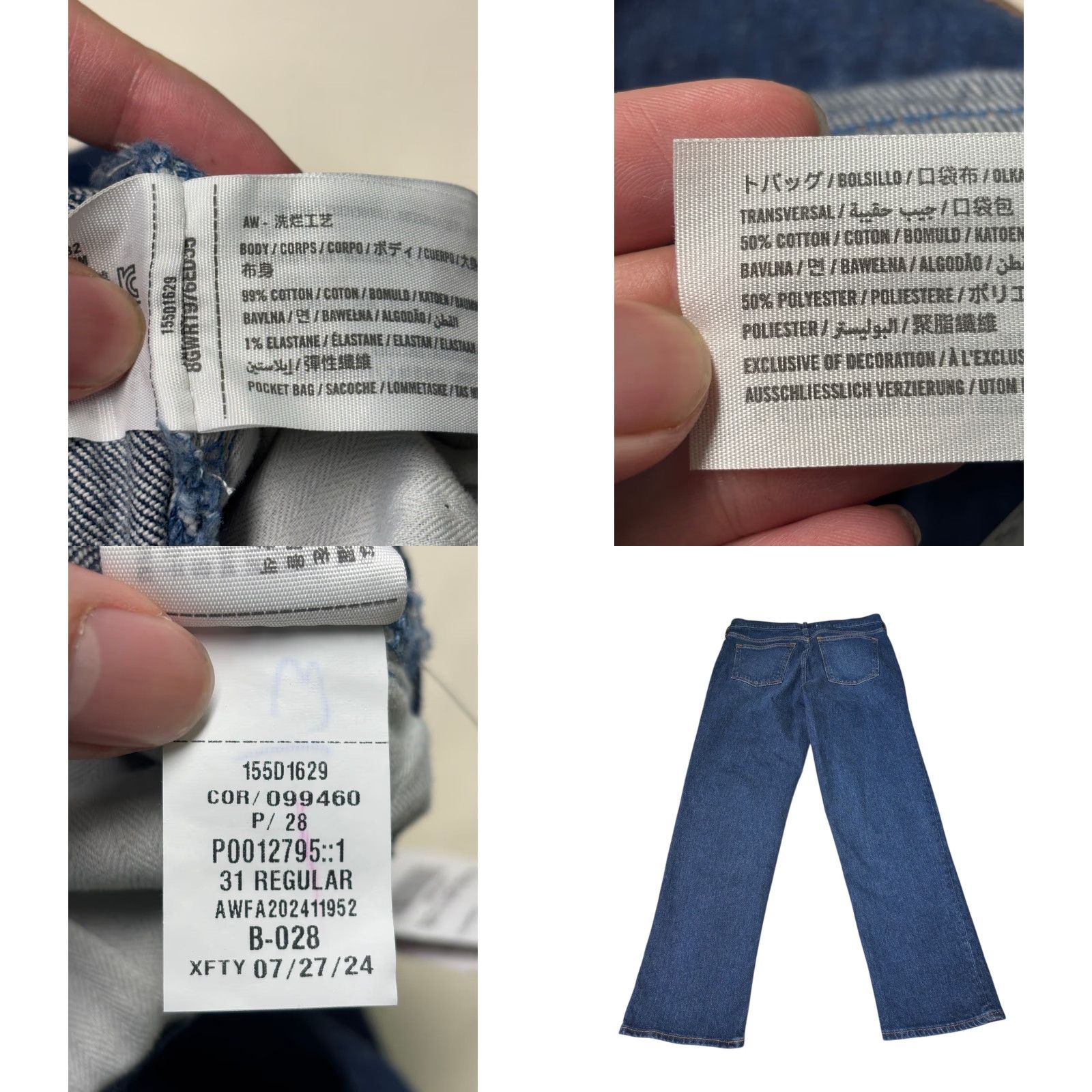 Abercrombie & Fitch NWT Abercrombie & Fitch The '90s Straight Mid Rise Dark Wash Denim Jeans W34 L30 Women Jeans Straight Rise Mid Dark Wash 90s Womens Size 24" / US 00 / IT 34 - 8 Thumbnail