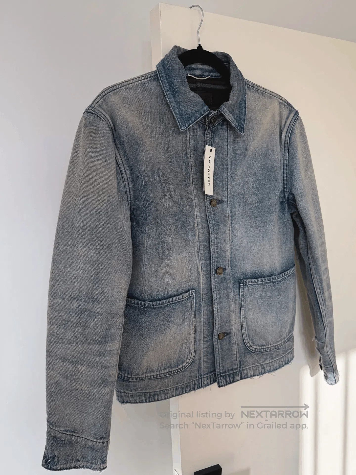 Saint Laurent Paris Saint Laurent 2020 Men's Distressed Denim Puffer. Size US XS / EU 42 / 0 - 4 Thumbnail