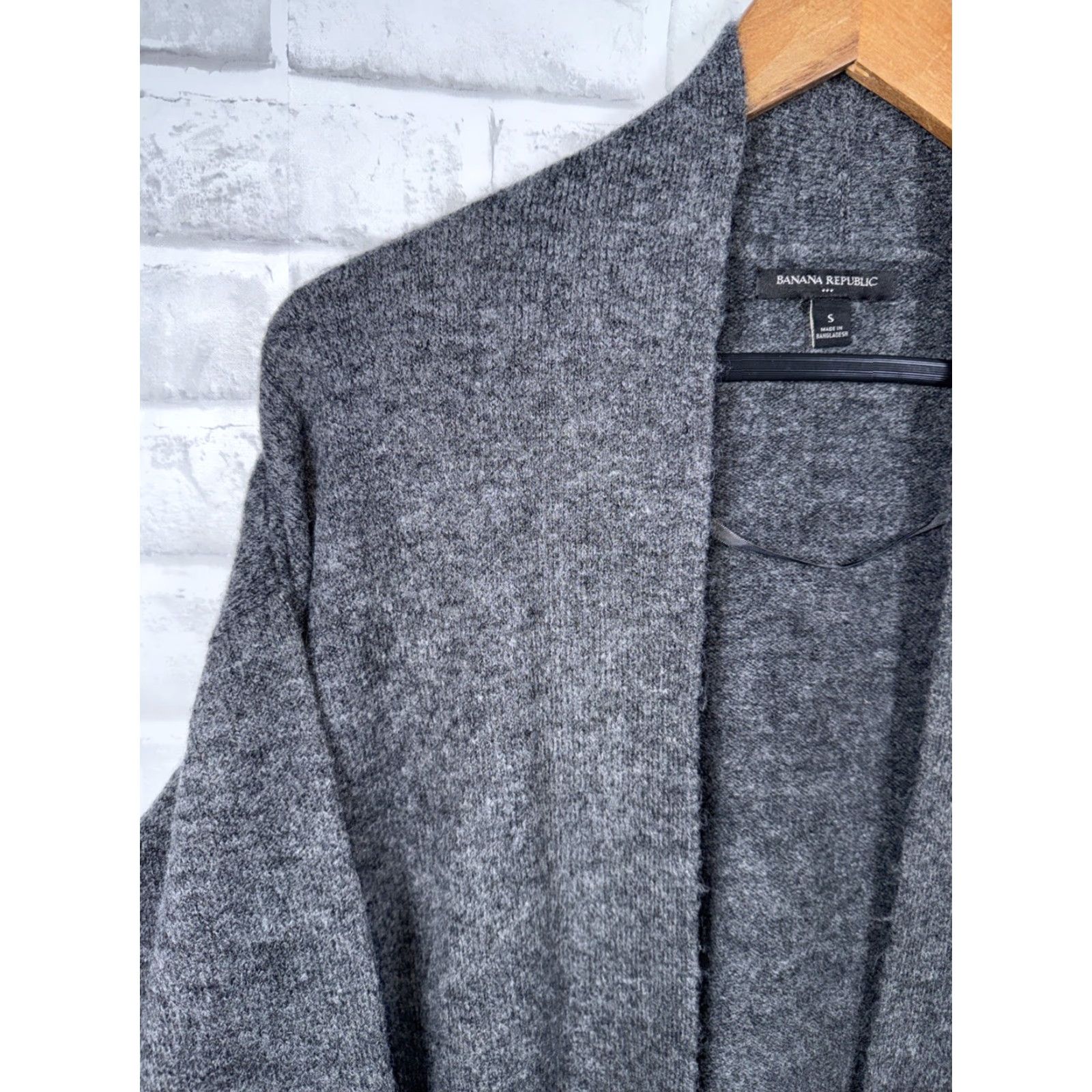 Banana Republic Banana Republic Cardigan Gray Black Long Open Womens S Sweater Acrylic Blend Open Size S / US 4 / IT 40 - 6 Thumbnail