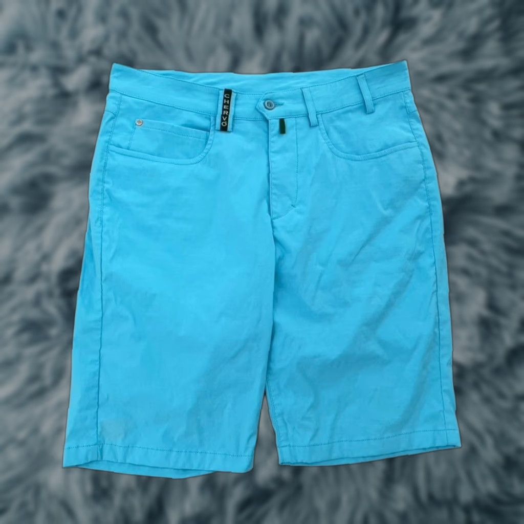 Vintage Chervo Shorts Adult 32 Blue Bermuda Short Sports Golf Pockets Mens Size US 32 / EU 48 - 1 Thumbnail