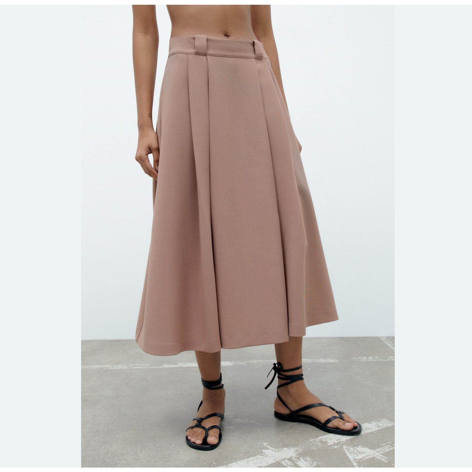 Zara ZARA Wool Blend Midi Skirt NWT Quiet Luxury High Waist Size 32" / US 10 / IT 46 - 21 Thumbnail