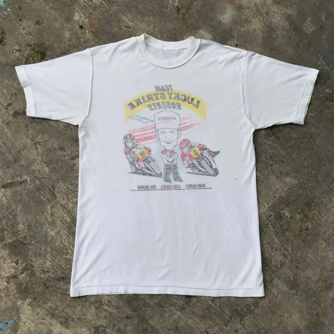 Vintage Vintage Yamaha Team Lucky Strike Roberts Racing Tee Made JPN Size US M / EU 48-50 / 2 - 14 Thumbnail
