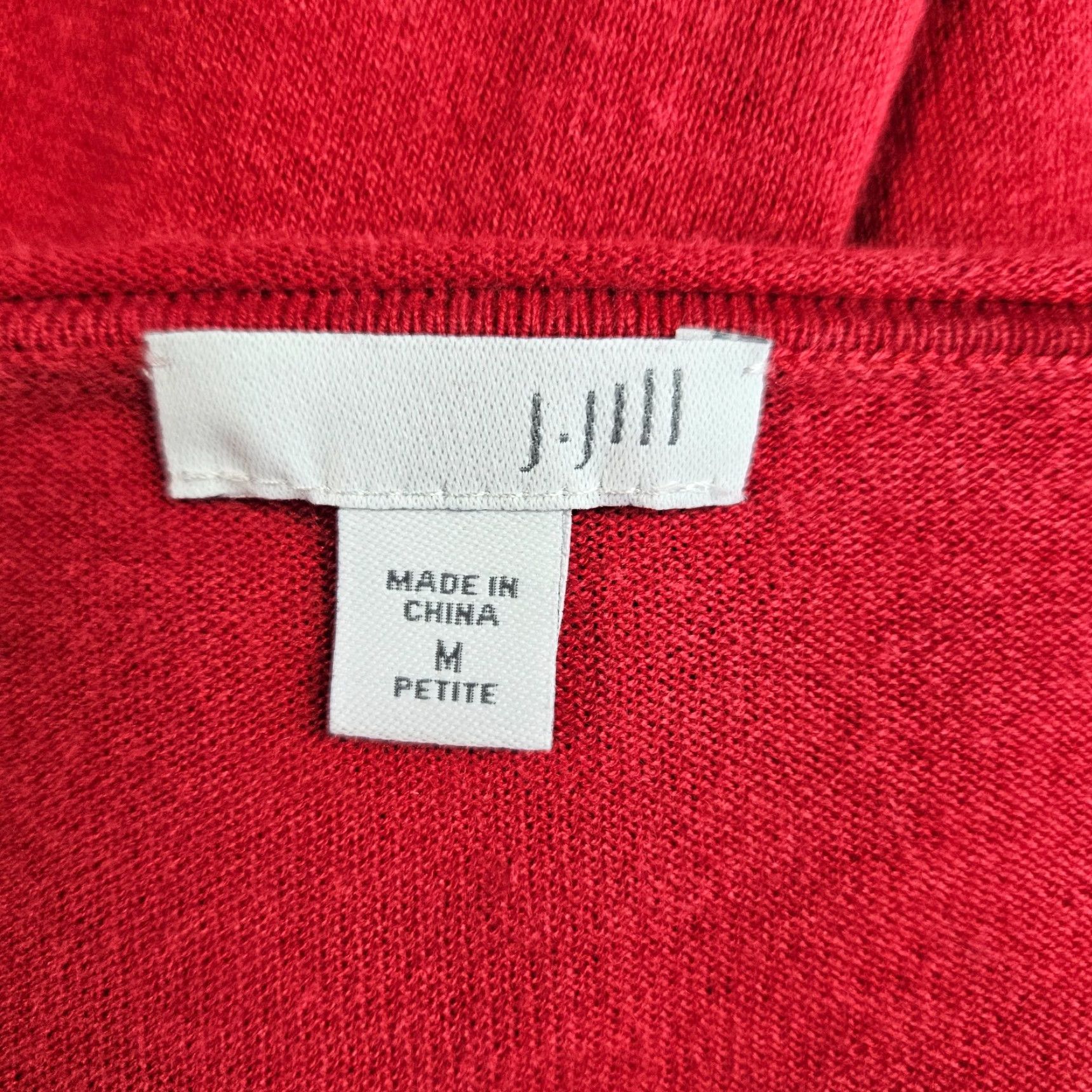 J. Jill J. Jill Womens Sweater Pullover Size PM Petite Medium Red Silk Blend Scoop Neck Long Sleeve Ladies Womens Pullover Sweater Red Silk Blend Size M / US 6-8 / IT 42-44 - 6 Thumbnail