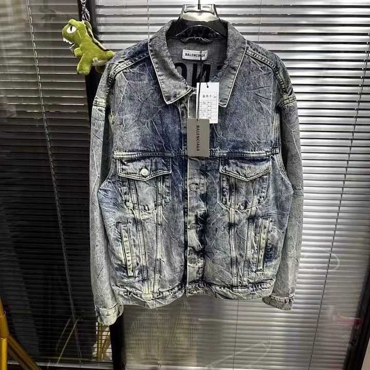 Balenciaga Balenciaga Denim Jacket Logo Embroidered - dmc Size US S / EU 44-46 / 1 - 1 Thumbnail
