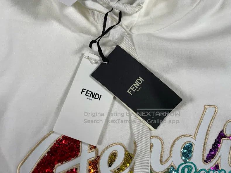 Fendi Fendi Sequined Letter Hoodie Size S / US 4 / IT 40 - 5 Thumbnail