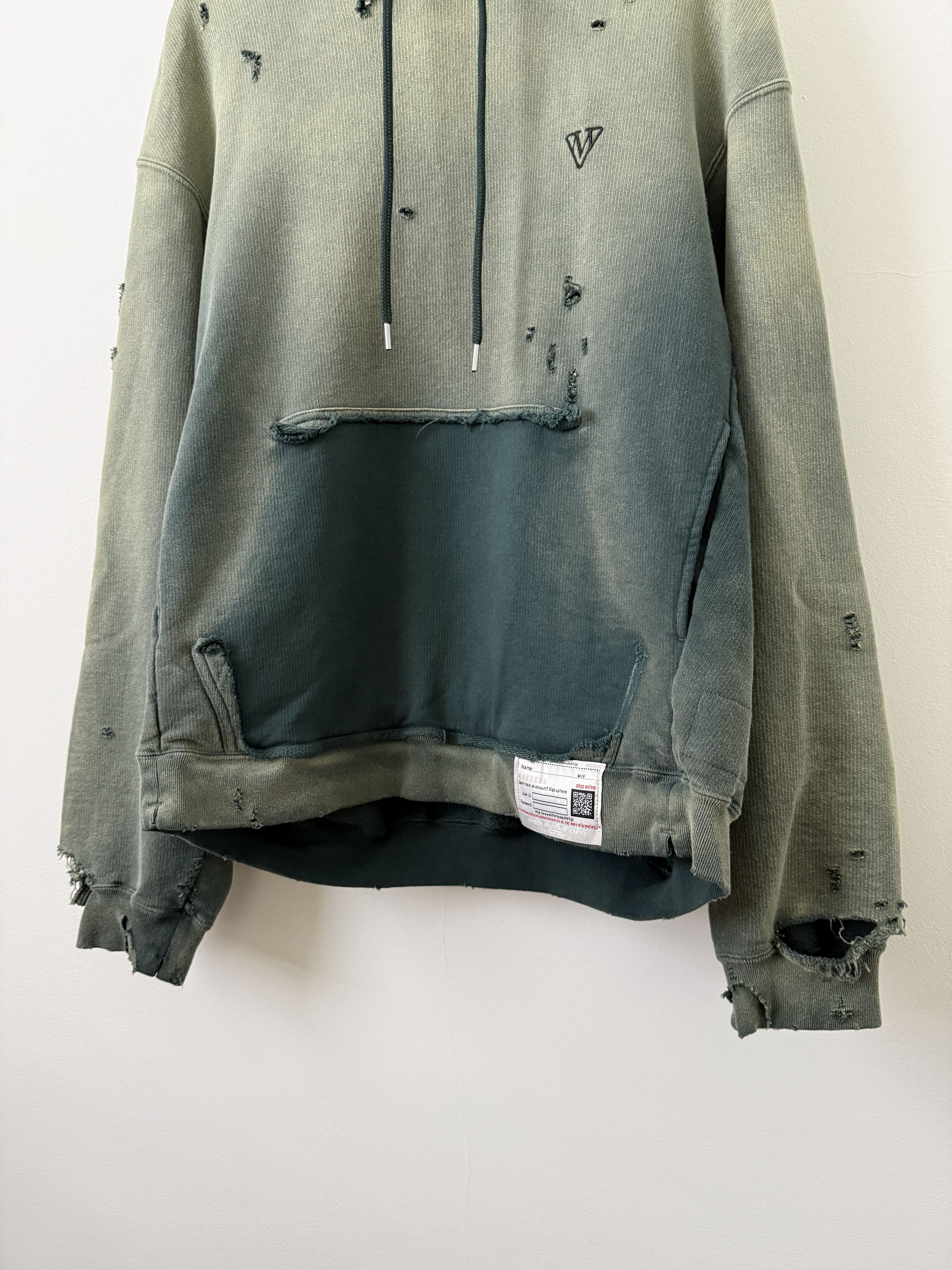 Maison MIHARA YASUHIRO Sun Faded Distressed Pullover Hoodie Size US S / EU 44-46 / 1 - 5 Thumbnail