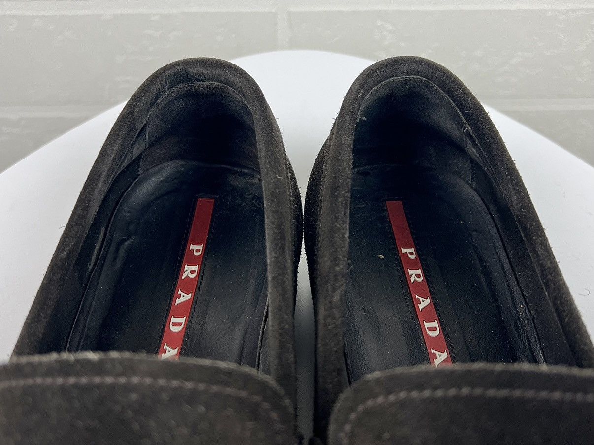 Prada PRADA MILANO Loafers Suede Shoes Strap Logo Brown Men's Size US 8 / EU 41 - 15 Thumbnail