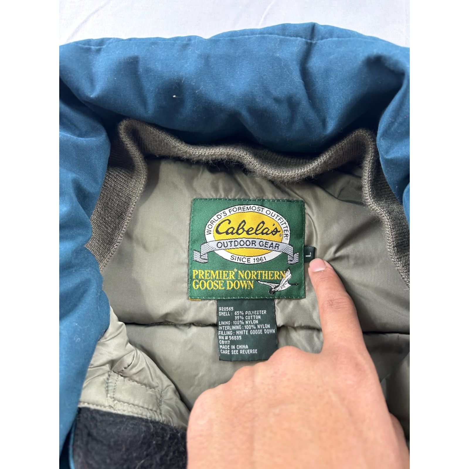 Vintage Cabela's Premier Northern Goose Down Vest Mens Large Blue Zip Puffer Insulated Vest Size US L / EU 52-54 / 3 - 3 Thumbnail