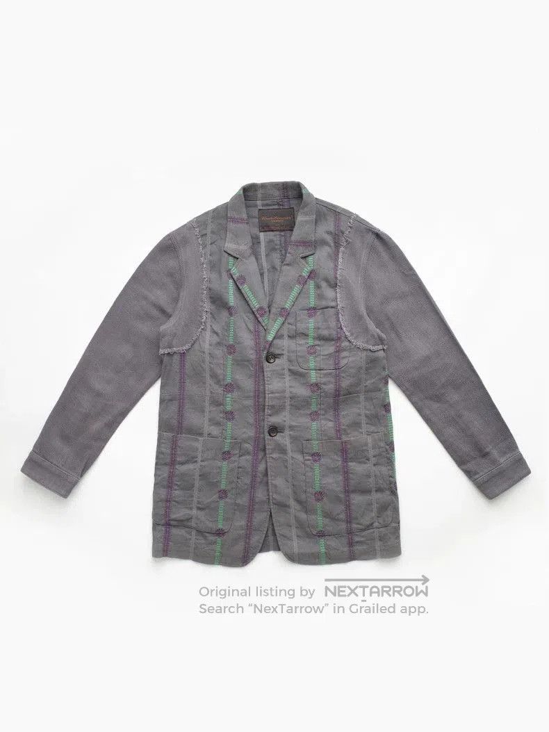 Undercover Undercover 03SS scab break patchwork blue grey embroidered Size US L / EU 52-54 / 3 - 2 Thumbnail