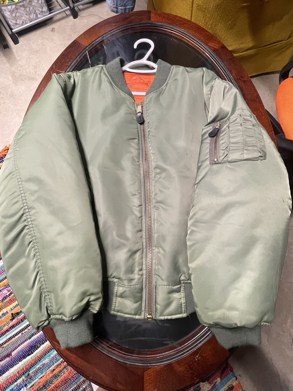 image of Vintage Authentic M1 Bomber Jacket in Green, Men's (Size Small)