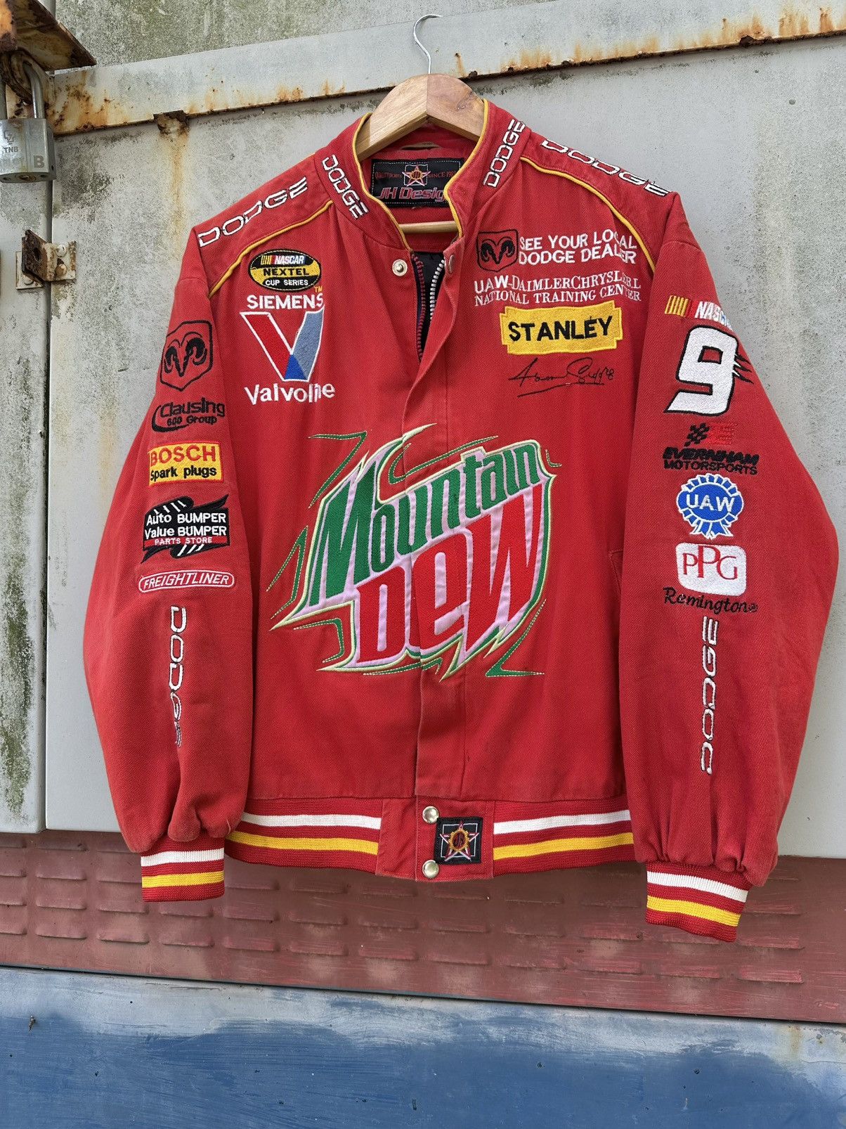 NASCAR 👹Vintage Faded NASCAR Mountain Dew Racing Bomber Jacket Size US L / EU 52-54 / 3 - 5 Thumbnail