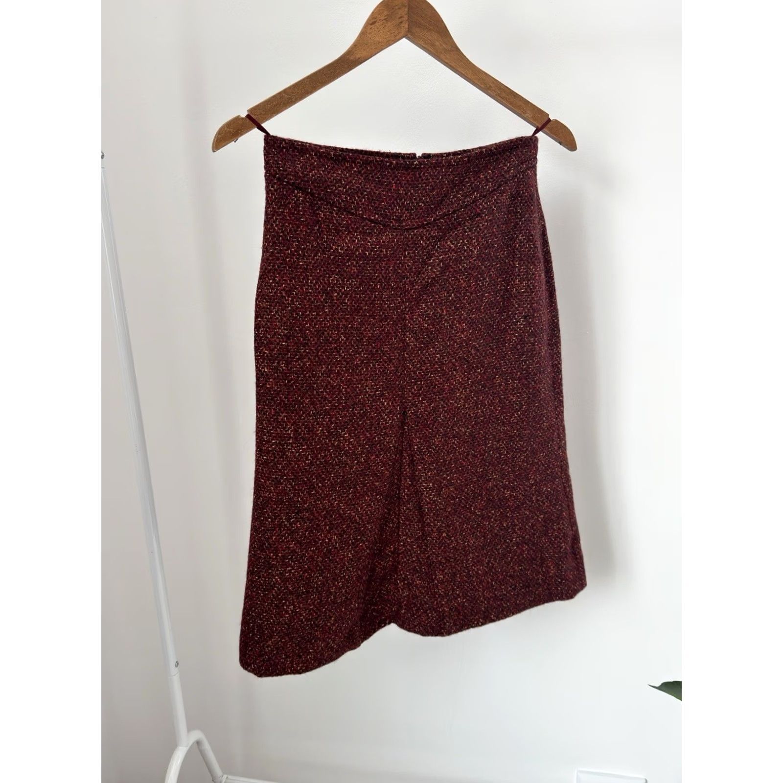 Max Mara Max Mara Wool Knitted Red Skirt S Women Midi Skirt, Cargo Style, 90s Luxary City Preppy Italy Woman Clothes, Wool Size 28" / US 6 / IT 42 - 2 Thumbnail