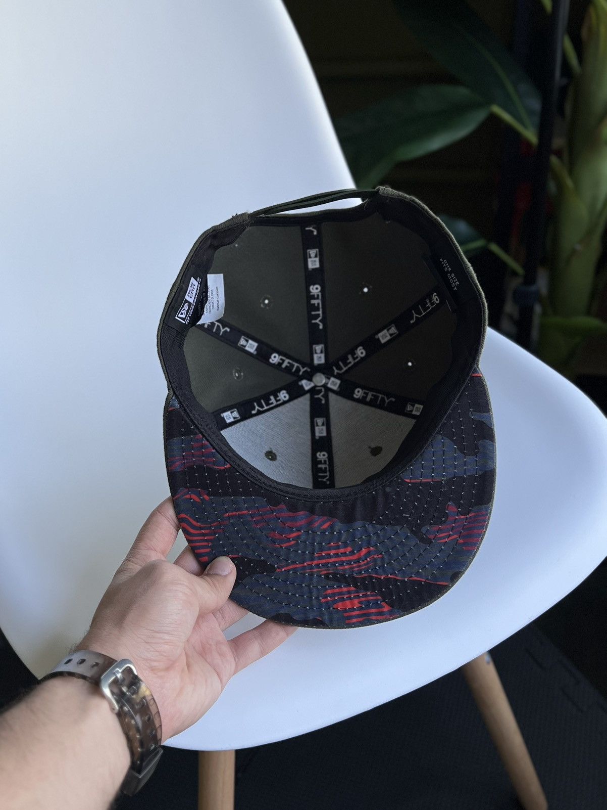 New Era × Oakley Oakley x New Era 9Fifty Snapback Hat Khaki Red 3D Logo Size ONE SIZE - 14 Thumbnail