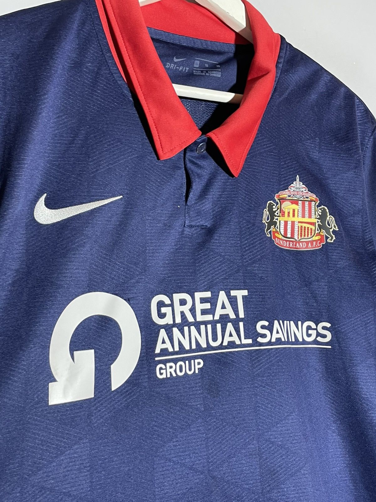 Nike Sunderland Nike 2020/21 Away Y2k Streetwear Football Shirt Size US XL / EU 56 / 4 - 5 Thumbnail