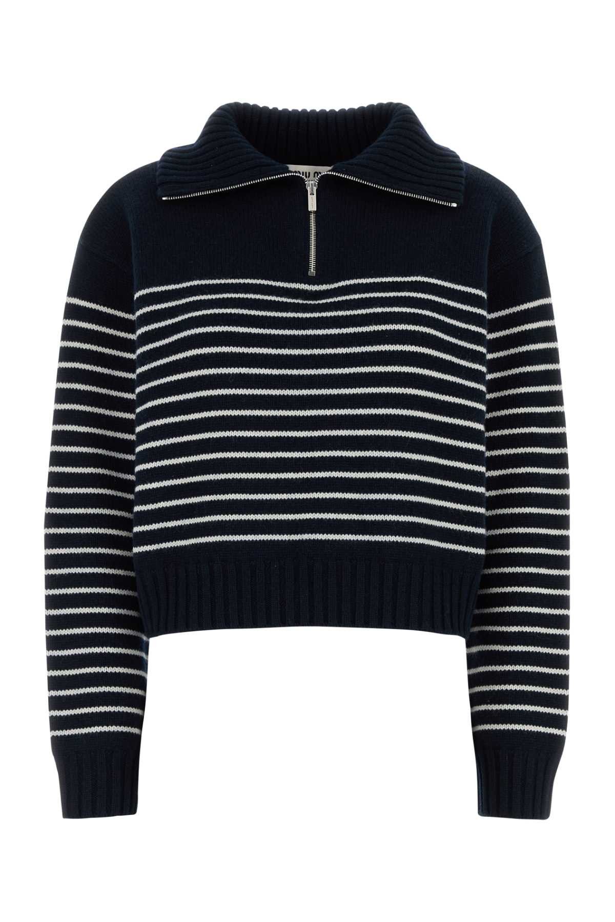 Miu Miu Embroidered Cashmere Sweater Size L / US 10 / IT 46 - 1 Thumbnail