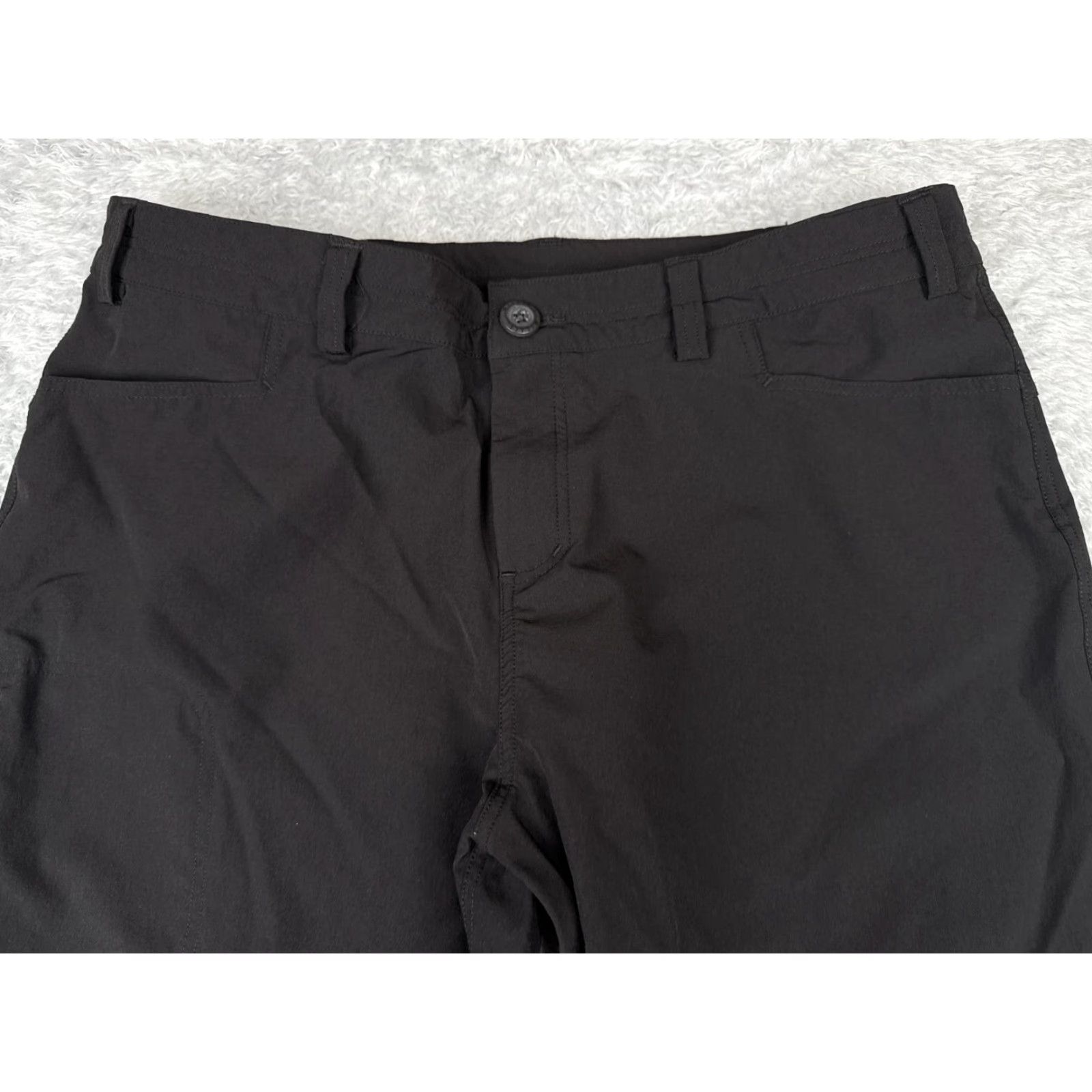 Vintage Kirkland Women's Pants 14 Black Straight Leg Nylon Blend Cargo Casual 35x32 Size 36" / US 14 / IT 50 - 4 Thumbnail