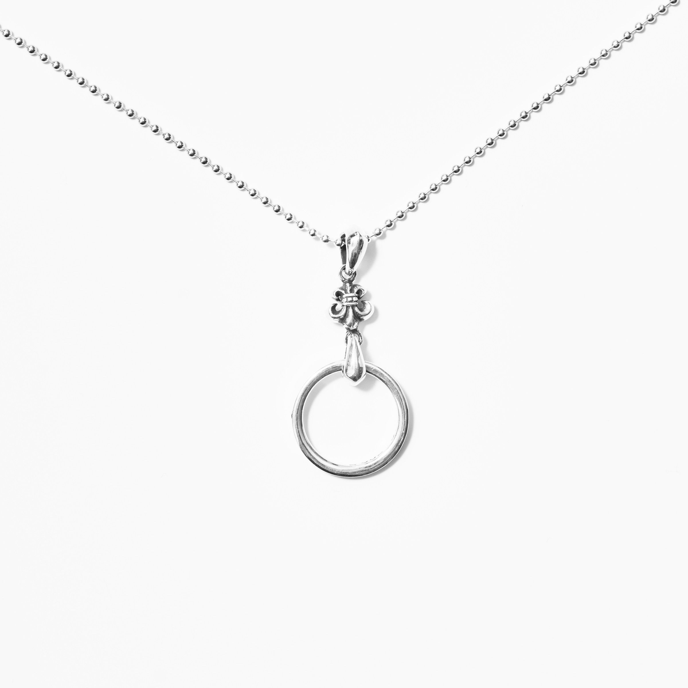 Chrome Hearts CHROME HEARTS Ball Chain Necklace Silver Fleur Size ONE SIZE - 1 Thumbnail