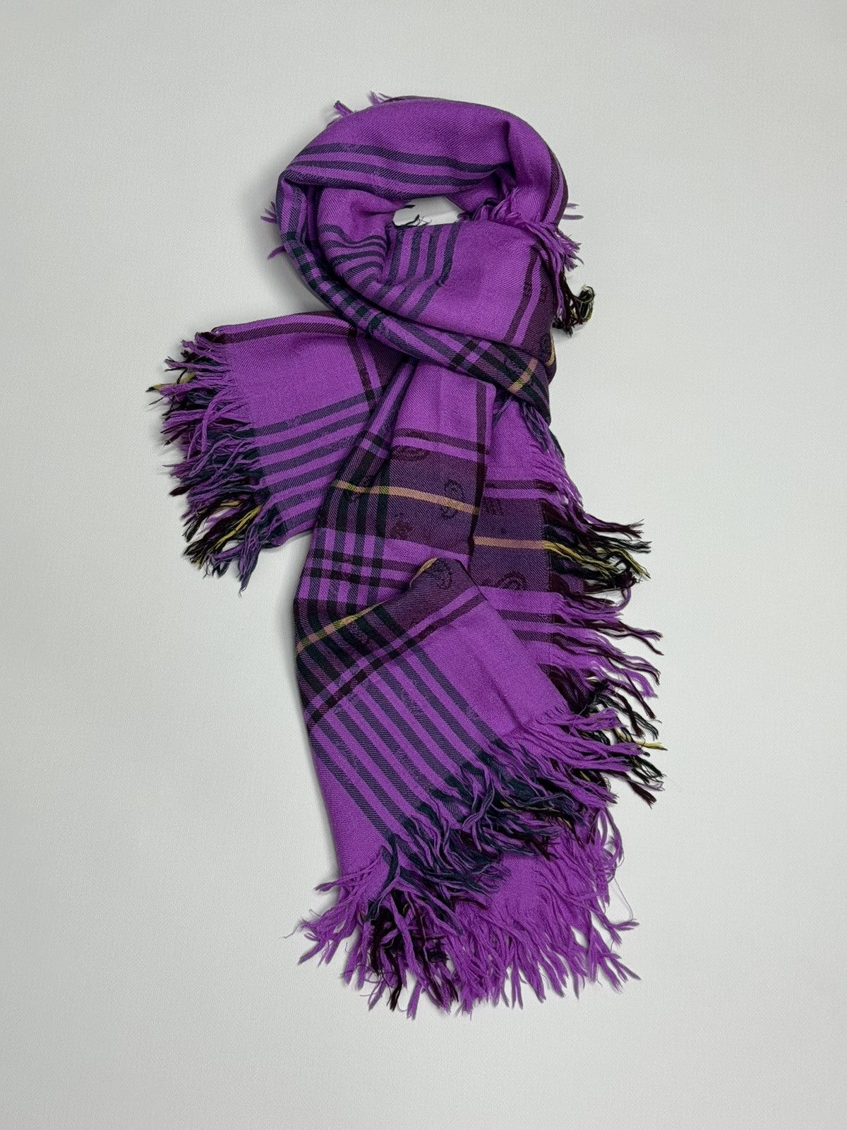 Etro Etro Wool Silk Scarf Paisley Plaid Wrap Boho Luxury Archive Size ONE SIZE - 8 Thumbnail