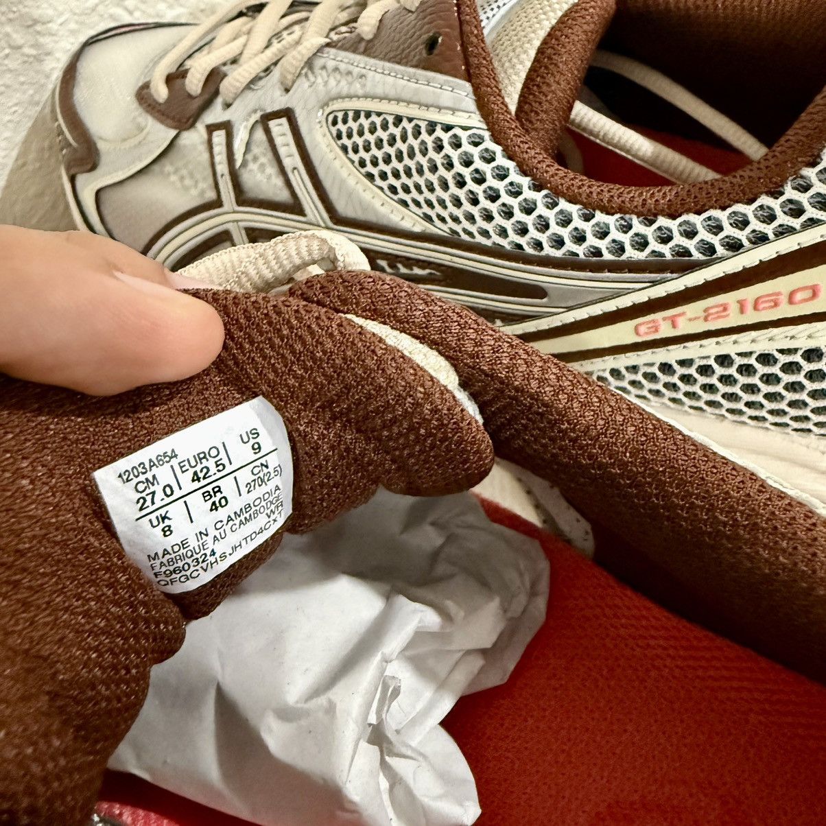 Asics Asics Above the Clouds GT-2160 (Chocolate Brown) Size US 9 / EU 42 - 7 Thumbnail