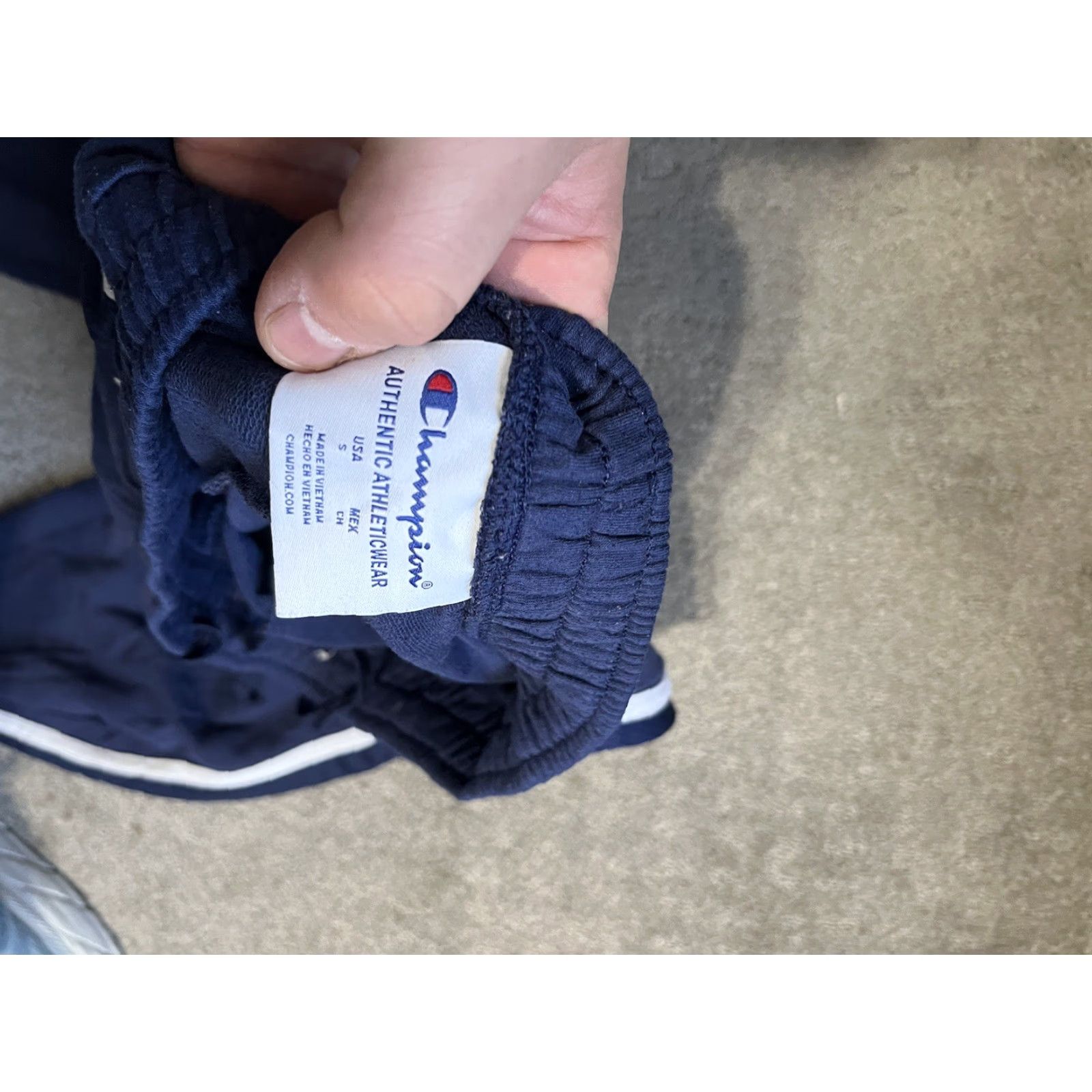 Champion Champion Sweatpants Men’s Small Authentic Straight Pocket Logo Blue Cotton Size US 29 - 5 Thumbnail