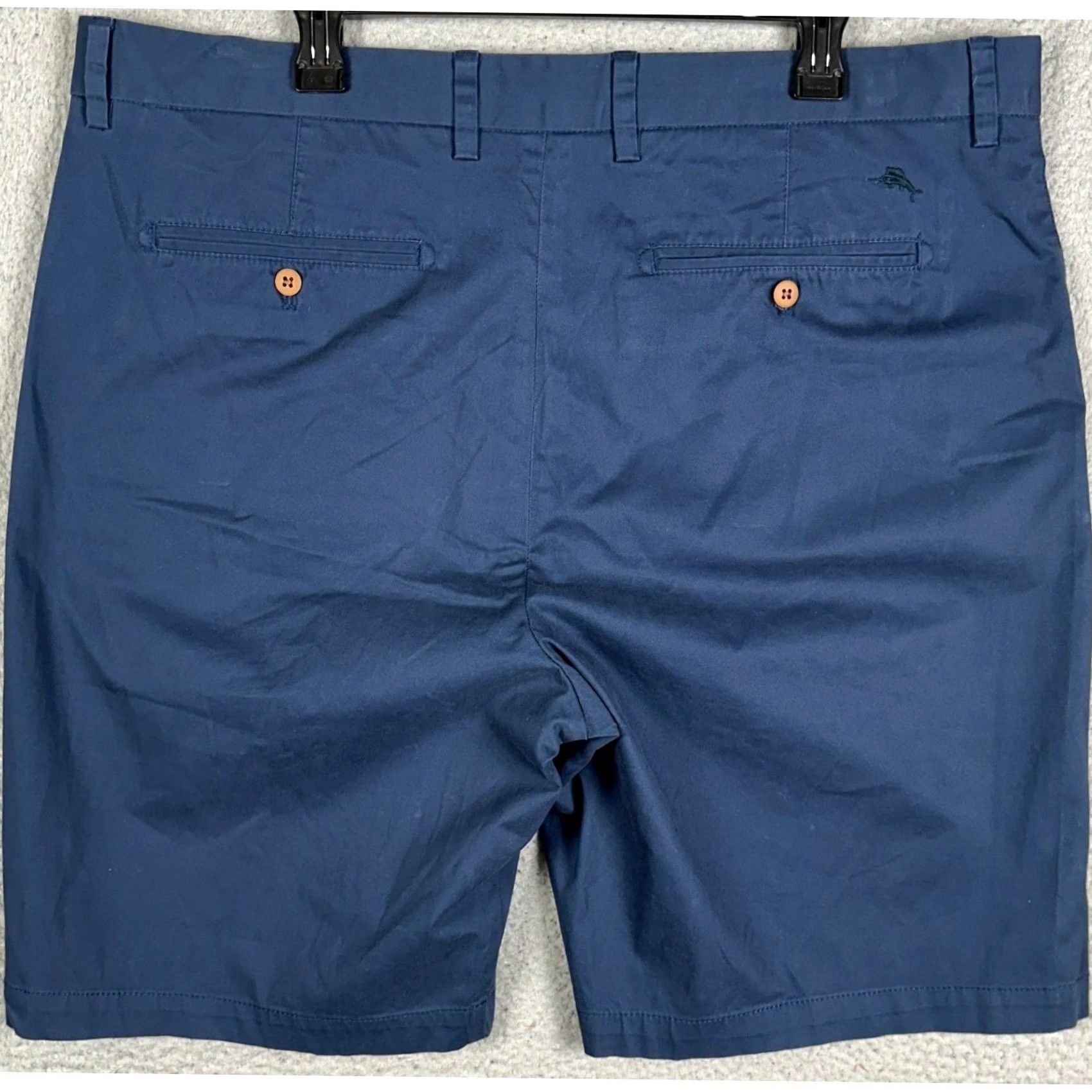 Tommy Bahama Tommy Bahama Shorts Mens 40 Navy Blue Khaki Chino Casual Flat Front Stretch Logo Size US 40 / EU 56 - 2 Thumbnail