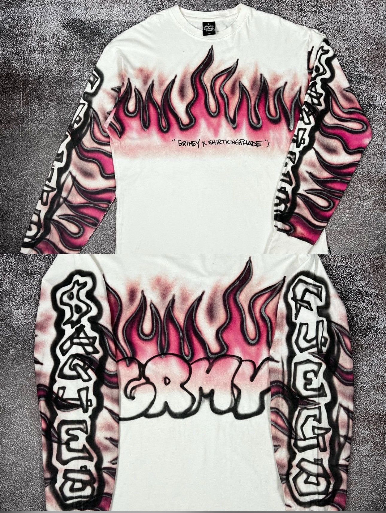 Japanese Brand × Vintage Grimey x Shirt King Phade Long Sleeve GRMY Y2K Big Logo Fire Size US L / EU 52-54 / 3 - 1 Thumbnail