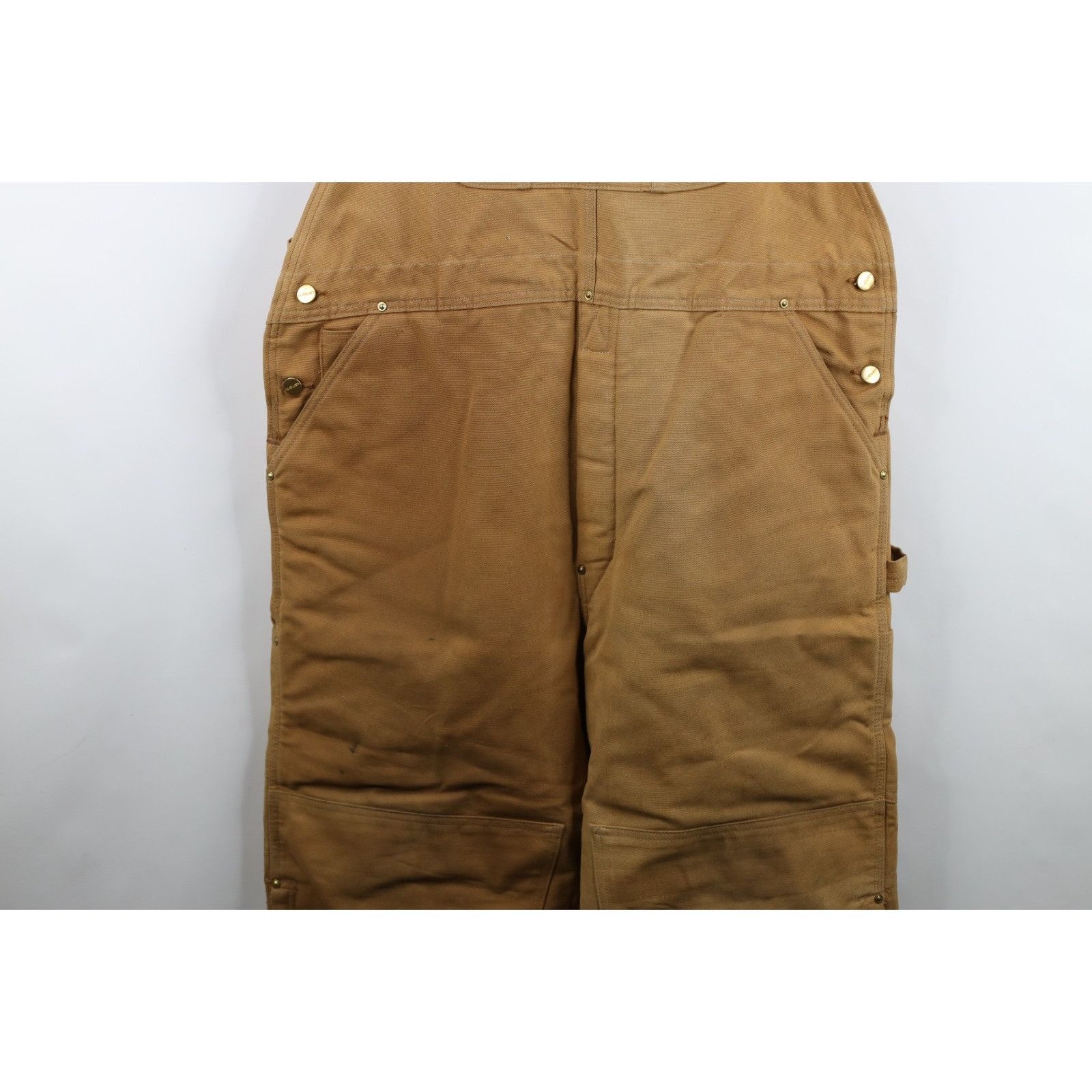 Carhartt Vintage 90s Carhartt Distressed Quilted Canvas Overalls Size US 44 / EU 60 - 3 Thumbnail