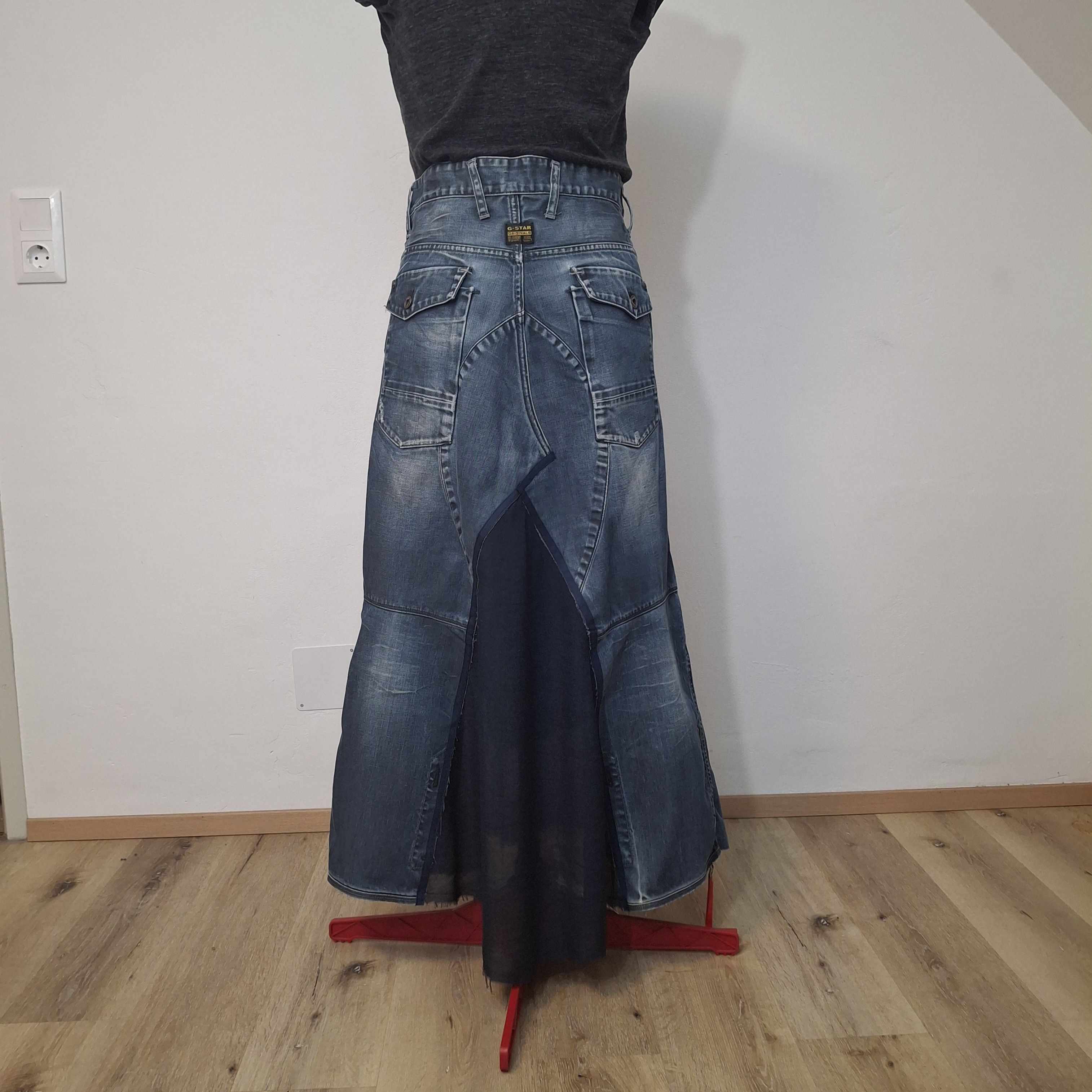 G-Star G-Star RAW Archive Y2K Reworked Denim Maxi Skirt 33" Size 33" - 16 Thumbnail