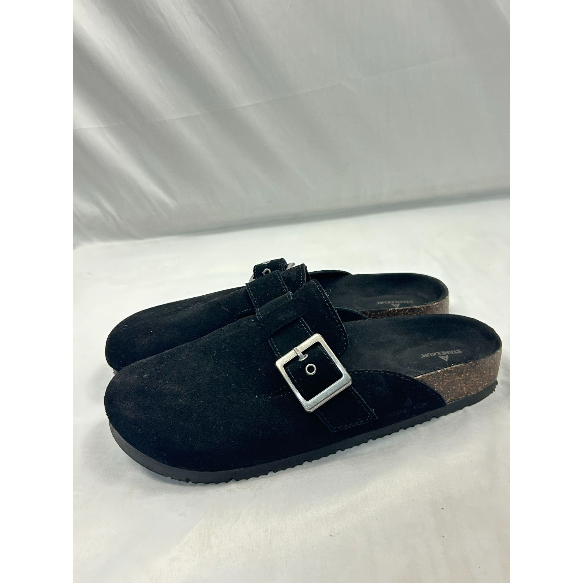 Other Staheekum Clogs Women Size 9 Black Suede Mule Slip On Comfor Size US 9 / IT 39 - 4 Thumbnail