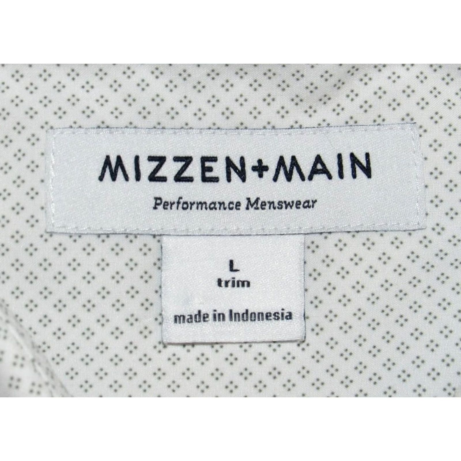 Mizzen+Main Mizzen+Main White Printed Long Sleeve Button Down Shirt Trim Large Mens XS-XL Size US L / EU 52-54 / 3 - 3 Thumbnail