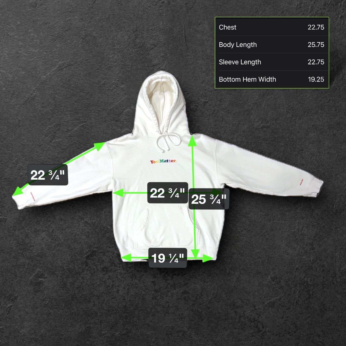 Designer You Matter White w/ Rainbow Lettering Hoodie Size US L / EU 52-54 / 3 - 7 Thumbnail