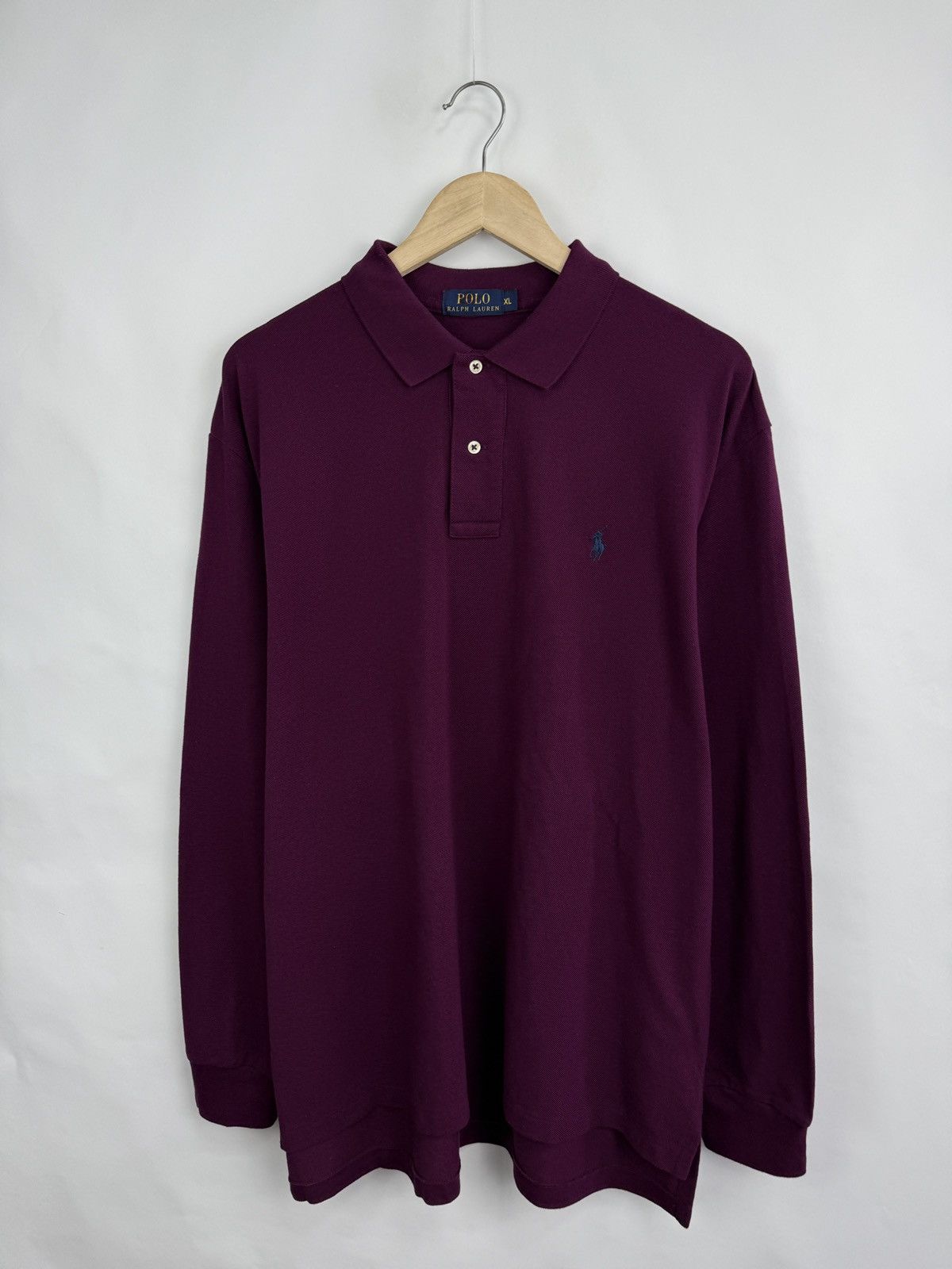 Polo Ralph Lauren 🇺🇸 Polo Ralph Lauren Classic Long Sleeve Purple Rare Retro Size US XL / EU 56 / 4 - 3 Thumbnail