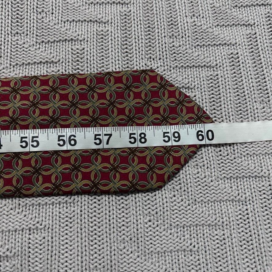 Barneys New York Barneys New York red interlocking rings geometric silk tie Size ONE SIZE - 4 Thumbnail