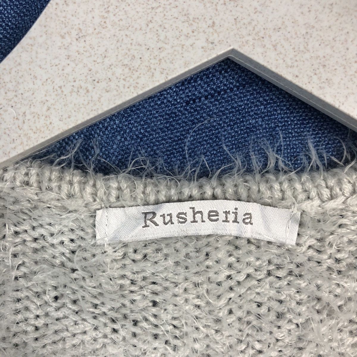 Aran Isles Knitwear × Homespun Knitwear × Japanese Brand Rusheria Grey Shag Shaggy Fur Mohair Cardigan #847 Size S / US 4 / IT 40 - 9 Thumbnail