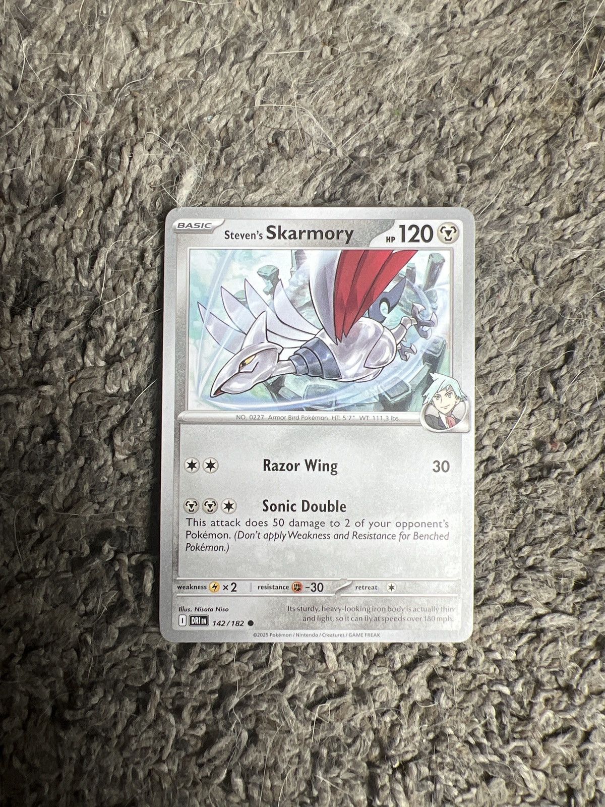 Pokemon 2025 Pokémon Steven’s Skarmory Basic Card Size ONE SIZE - 1 Thumbnail