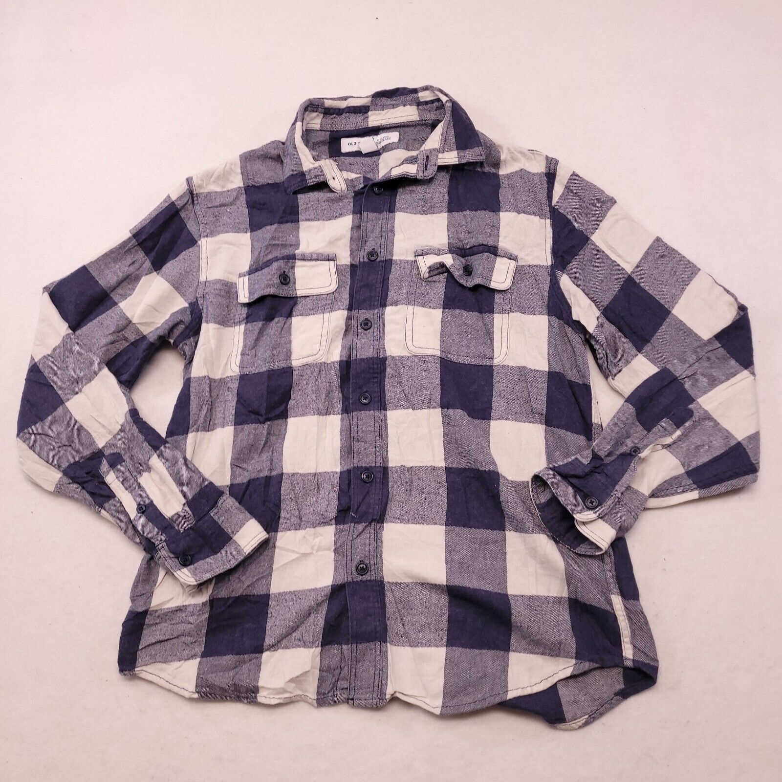 Old Navy Old Navy Buffalo Check Flannel Shirt Mens Size Medium M Blue Size US M / EU 48-50 / 2 - 2 Thumbnail
