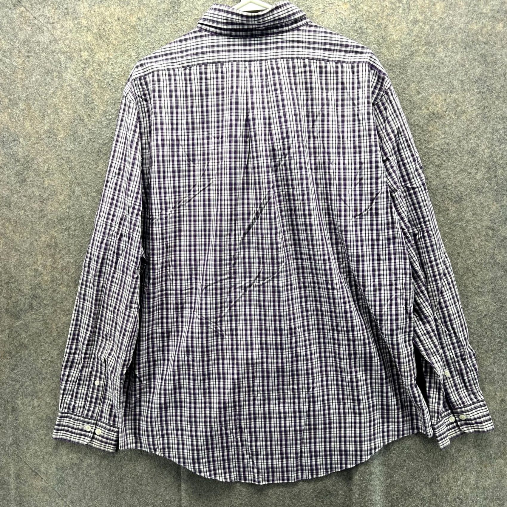 Brooks Brothers VINTAGE Brooks Brothers Shirt Mens XL Purple Button-Down Plaid Gingham Check Oxford Button-Up Long Sleeve Casual Formal Workwear Business Size US XL / EU 56 / 4 - 2 Thumbnail