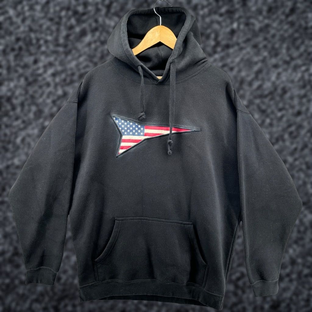 Logo 7 VINTAGE Ouray Sportswear Hoodie USA American Flag Mens XL Black Embroidered Logo Size US XL / EU 56 / 4 - 1 Thumbnail