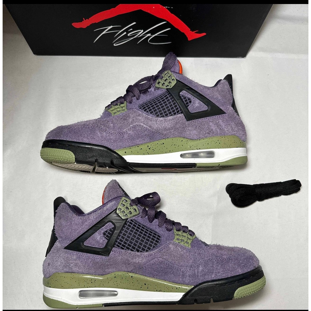 Jordan Brand × Nike Size 9.5 Wmns Air Jordan 4 Retro Canyon Purple Women's Shoes Size US 9.5 / IT 39.5 - 3 Thumbnail