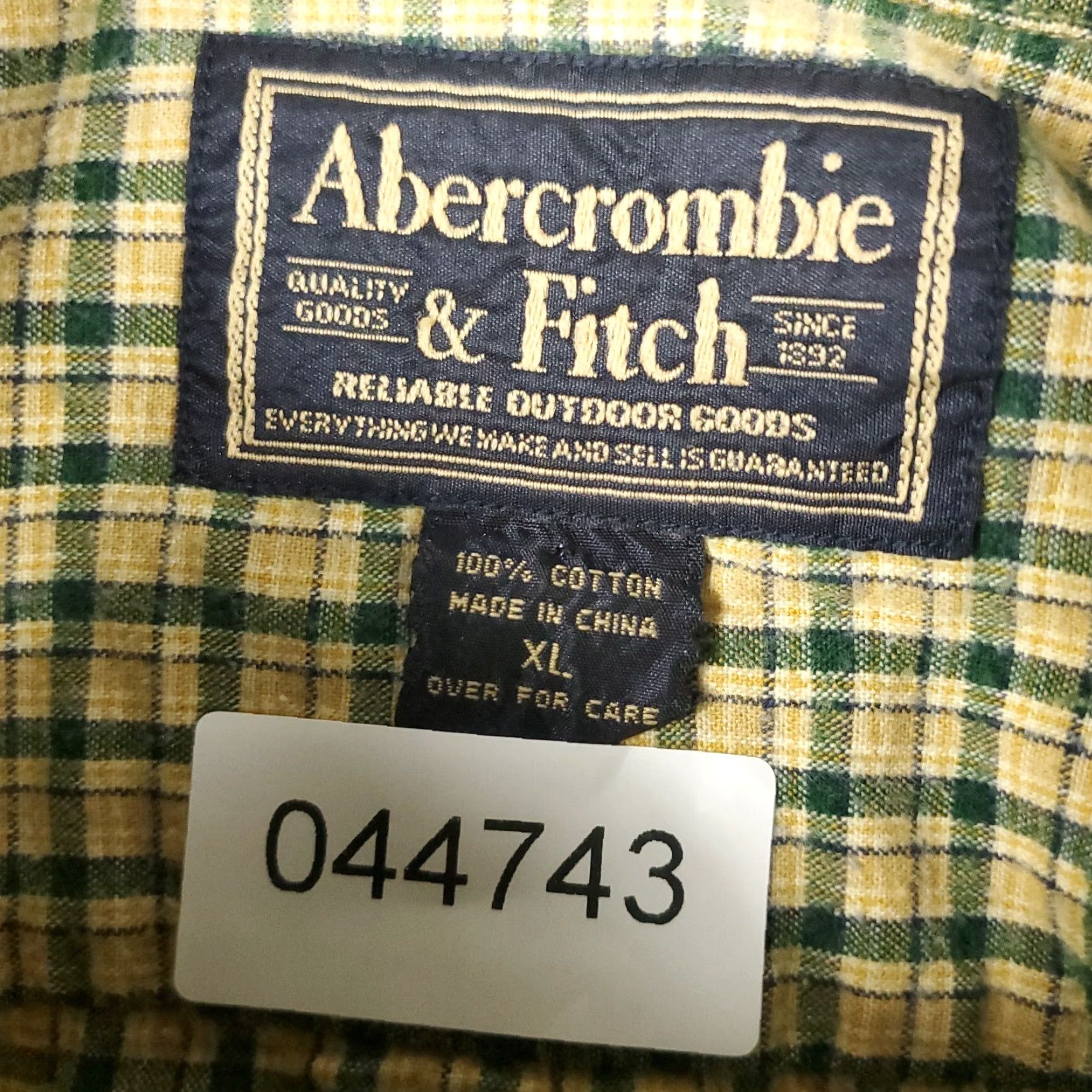 Abercrombie & Fitch Abercrombie & Fitch Shirt Mens XL Beige Plaid Button-Up Long Sleeve Casual Workwear Modern Classic Preppy Size US XL / EU 56 / 4 - 6 Thumbnail