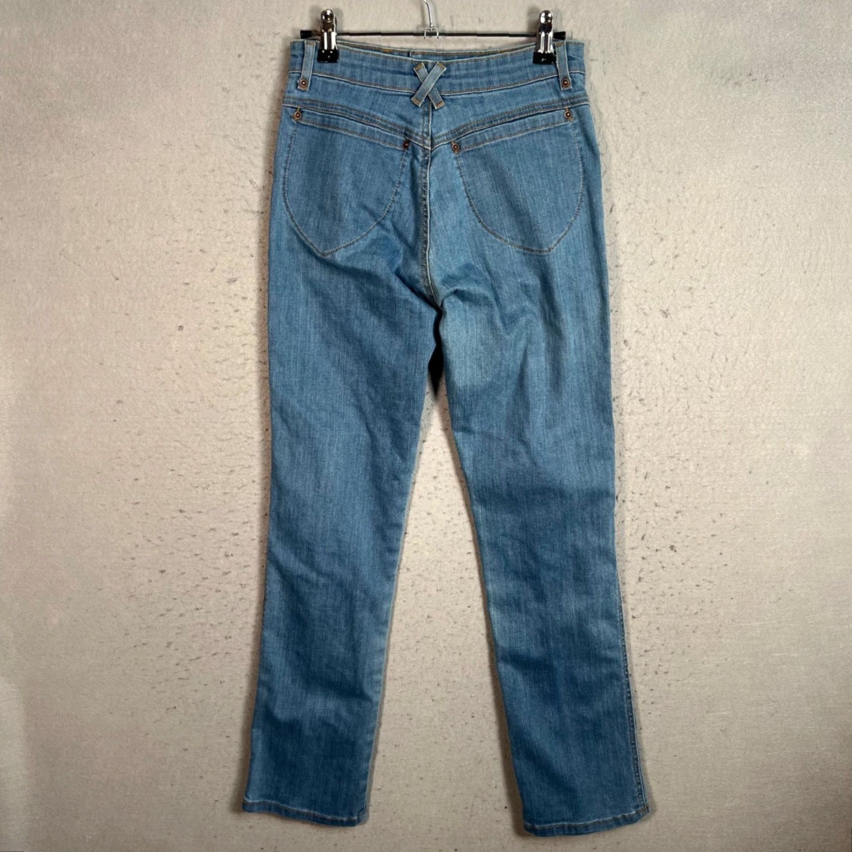 Denime Judi Rosen New York Womens Size 27 High-Waisted Straight-Leg Blue Denim Jeans Size 27" / US 4 / IT 40 - 2 Thumbnail