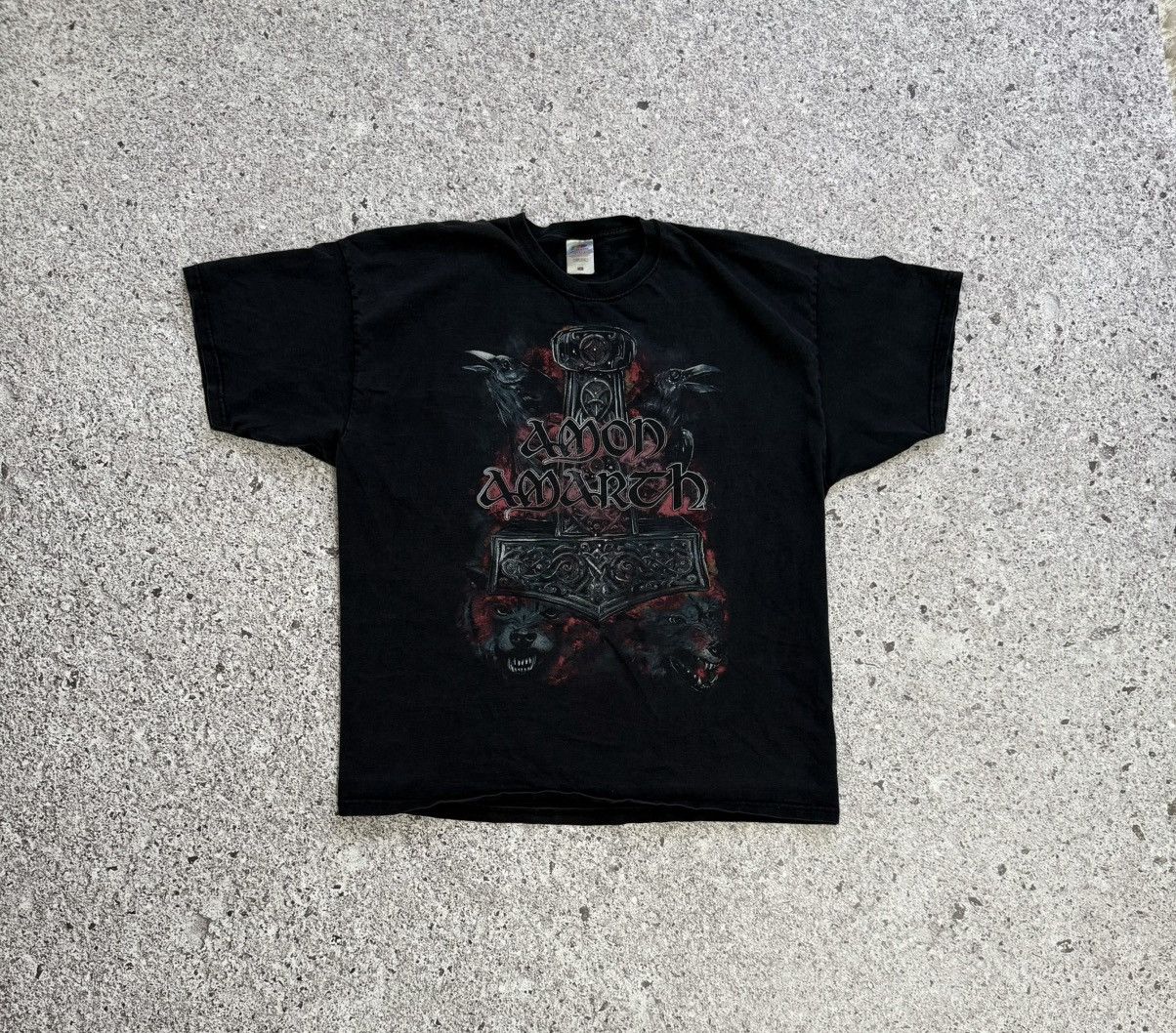 Band Tees × Vintage Vintage 2000s Amon Amarth Rock Band Retro T-Shirt Size 3XL Size US XXL / EU 58 / 5 - 3 Thumbnail
