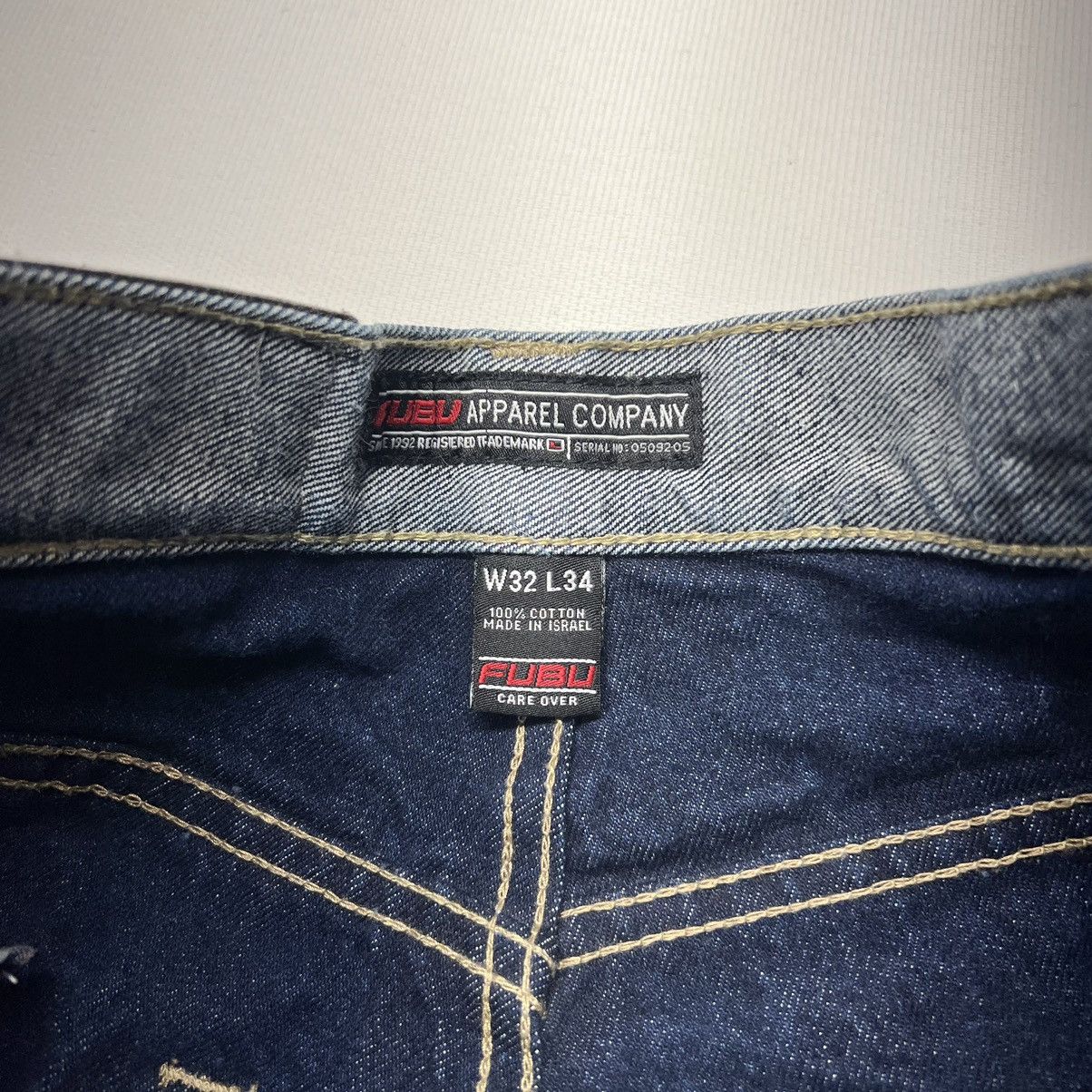 Fubu × Vintage Fubu Jeans 32X34 Baggy Straight Reverse Blue 90s Y2K Size US 32 / EU 48 - 11 Thumbnail