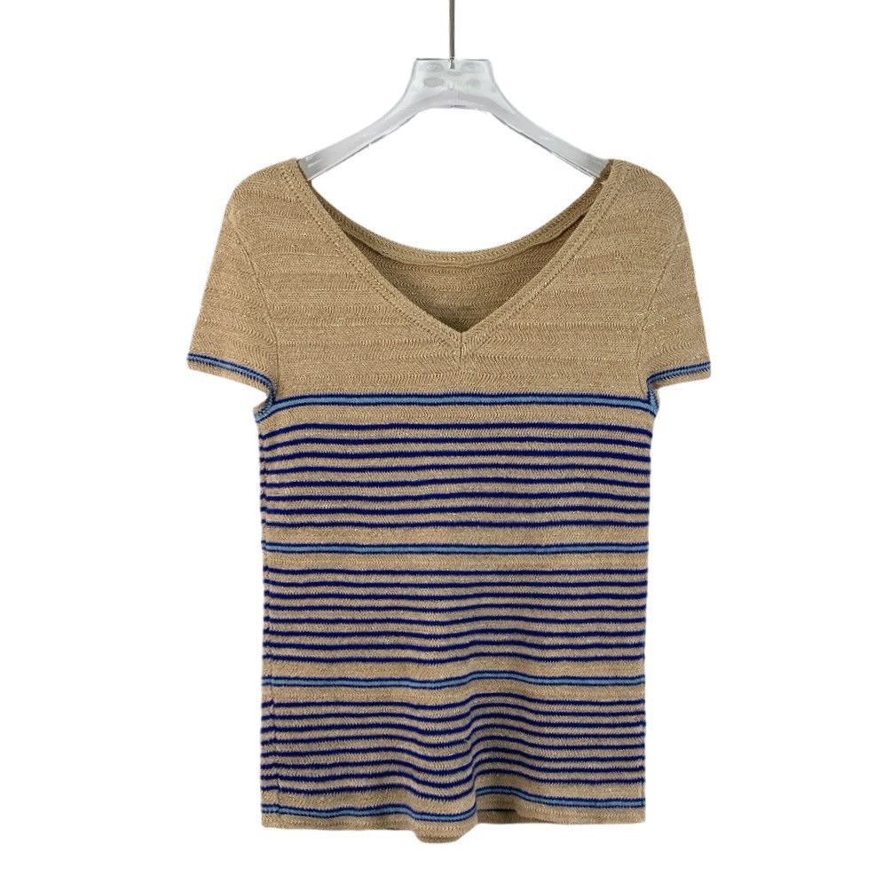 Chanel Chanel Colorblocked Stripe Linen Short Sleeve Knit Size XS / US 0-2 / IT 36-38 - 2 Thumbnail