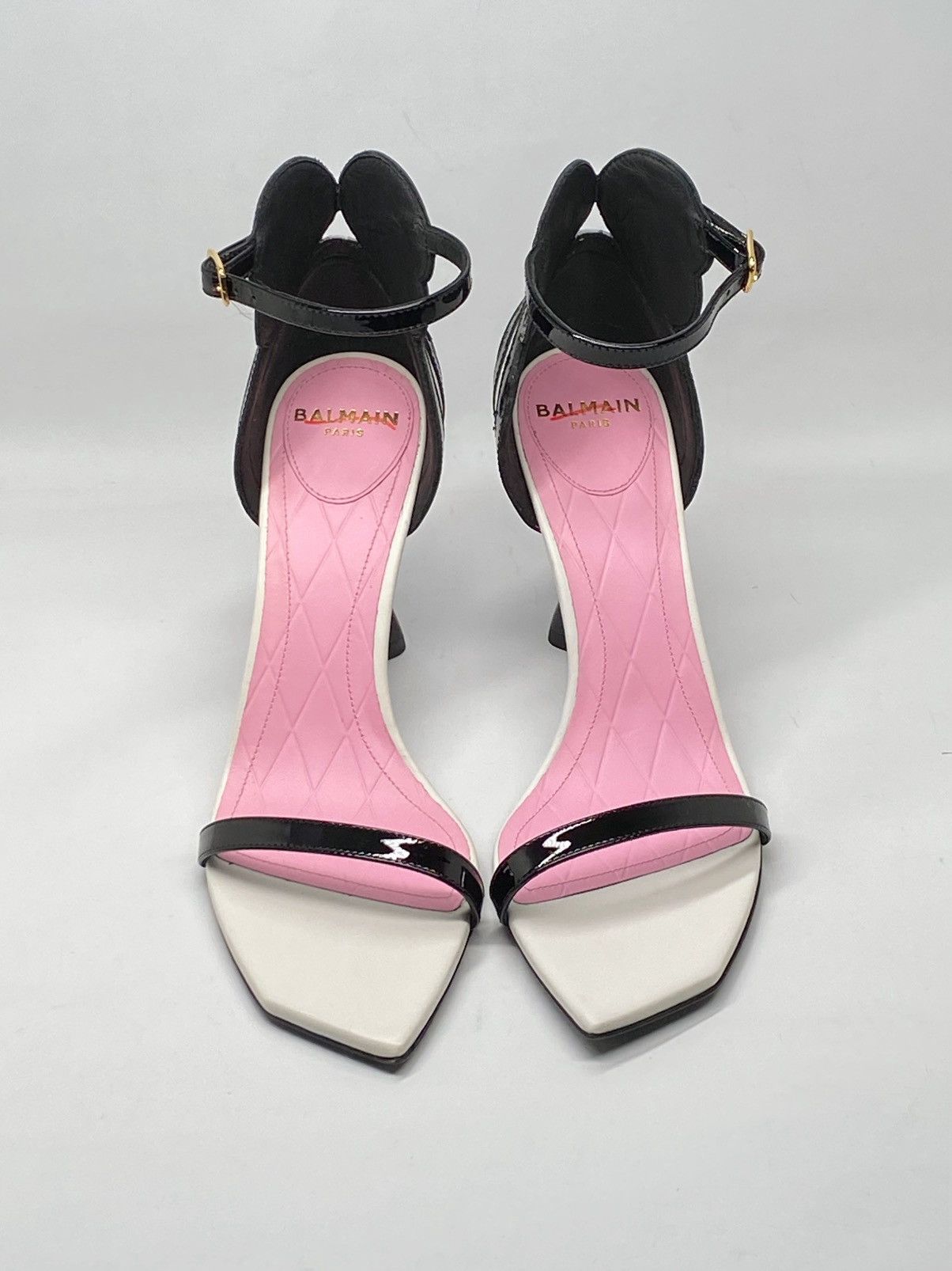 Balmain Balmain Eden Colorblocked Patent Leather Sandals size 37 Size US 7 / IT 37 - 5 Thumbnail