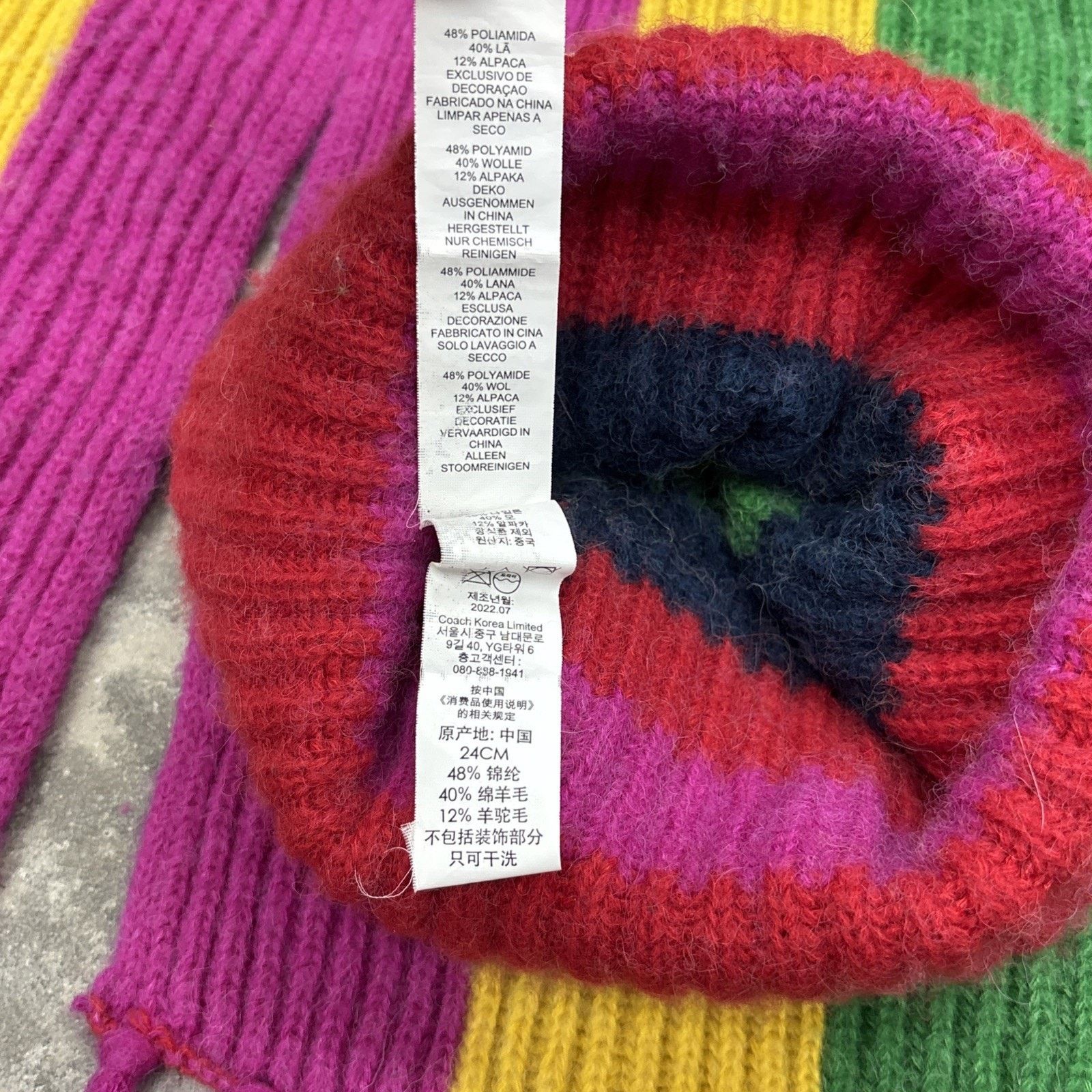 Coach Rare Coach Multi Stripe Scarf And Hat Matching Set Rainbow Size ONE SIZE - 6 Thumbnail